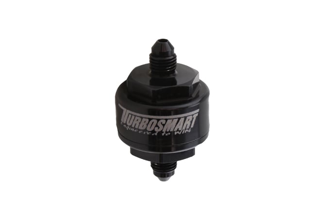 Turbosmart billet oil feed filter Black 44um -4AN TS-0804-1002