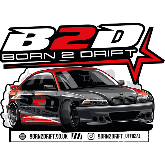 BORN2DRIFT BMW E46 Sticker