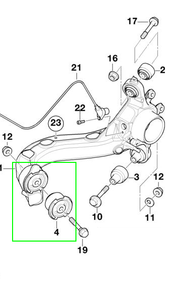 E46 Rear Subframe, Differential & Trailing Arm Polyurethane Bushings