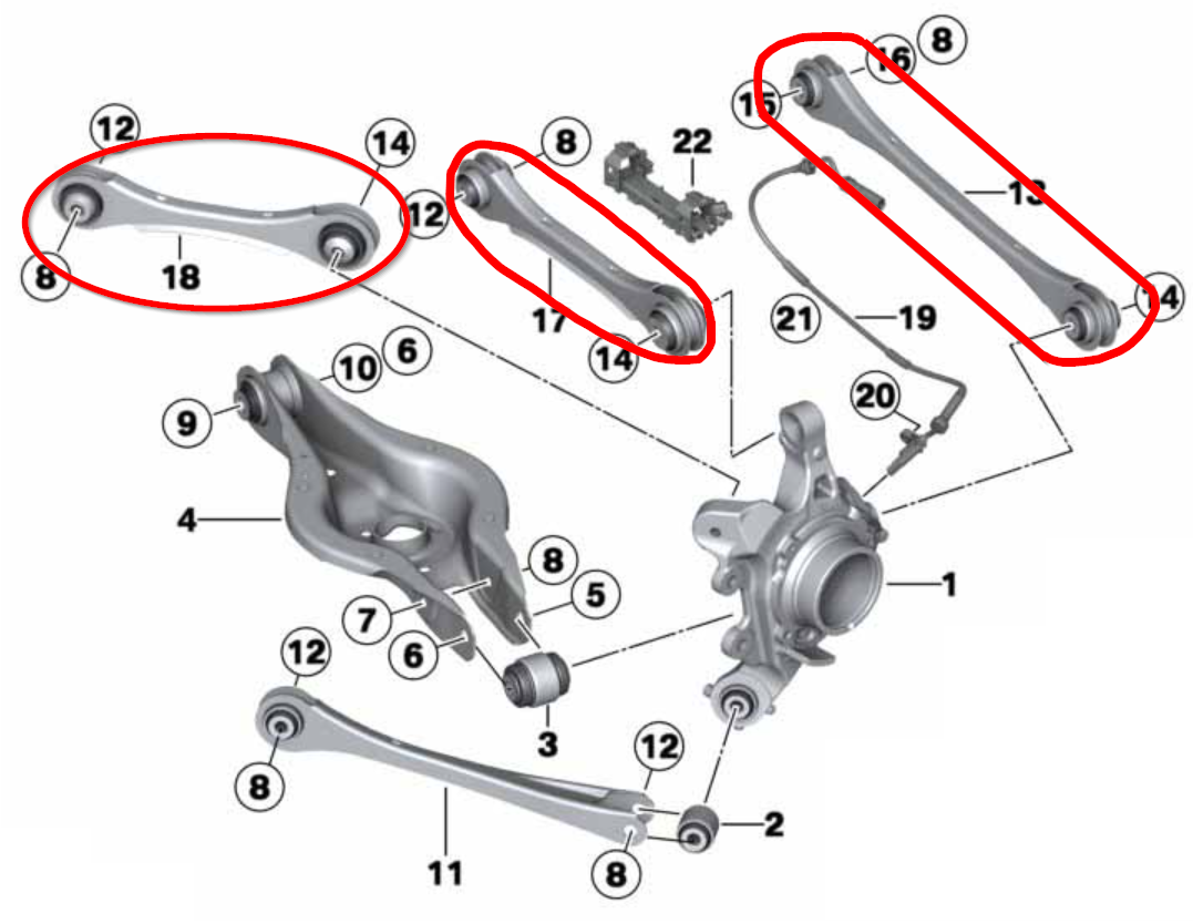 F2X / F3X Rear Control Arm Kit