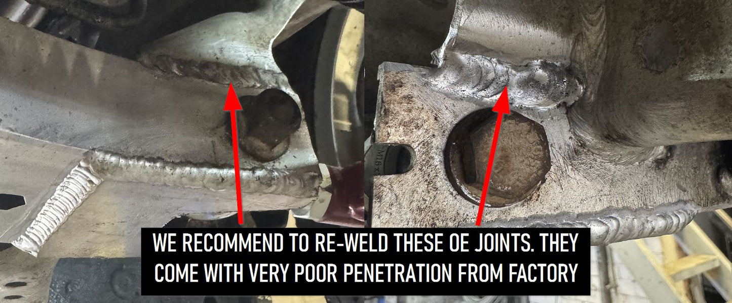 E8X / E9X Front subframe reinforcement plate kit