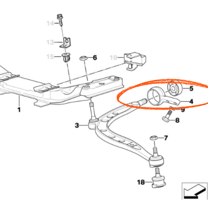 BMW E30 E36 Z3 Front Control Arm Adjusters