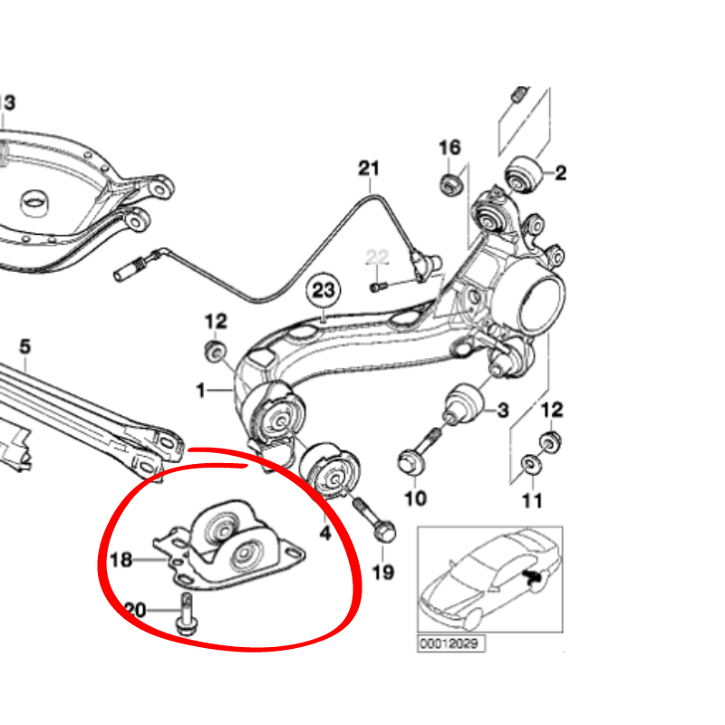 BMW E36 E46 Rear Trailing Arm Brackets