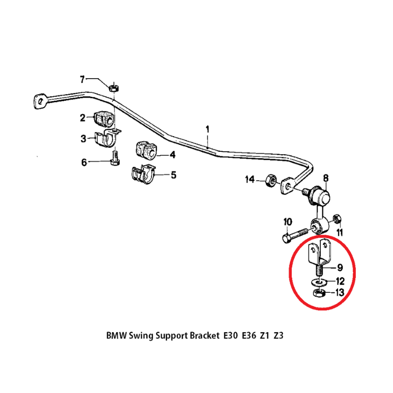 BMW Front Drop Link Swing Bar Bracket E30 E36 Z1 Z3 PAIR