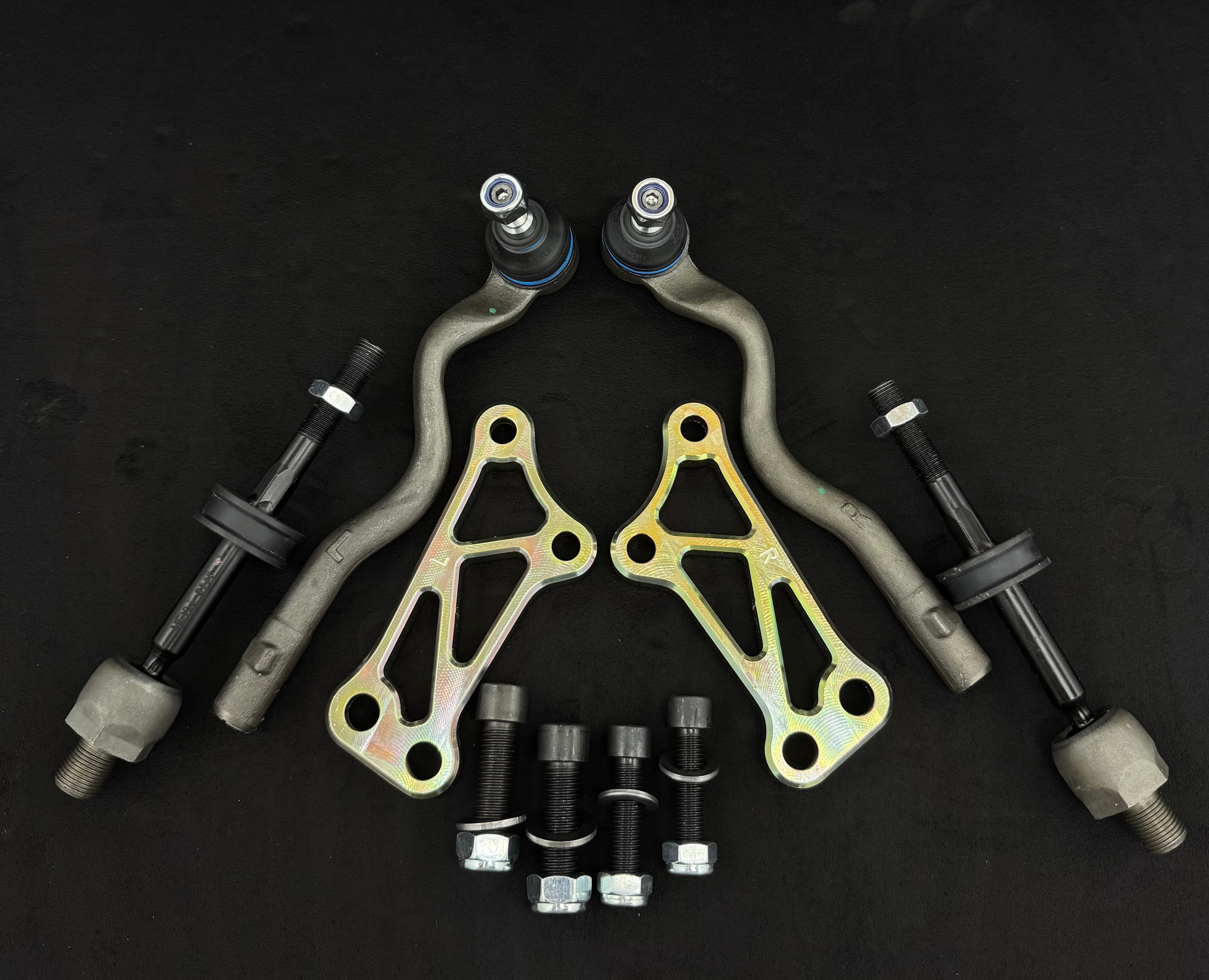 BMW E36 Steering Lock Adapters PLUG & PLAY - STOCK ARMS | Steel | Drift