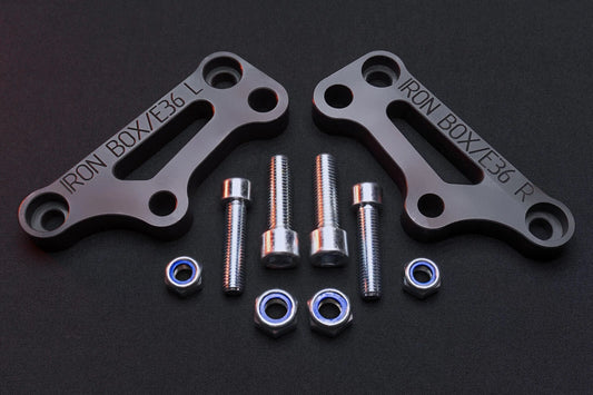 BMW E36 Steering Lock Adapters - STOCK ARMS / Street + Drift / STEEL