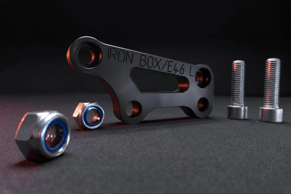 BMW E46 Steering Lock Adapters - STOCK ARMS / Street + Drift / STEEL