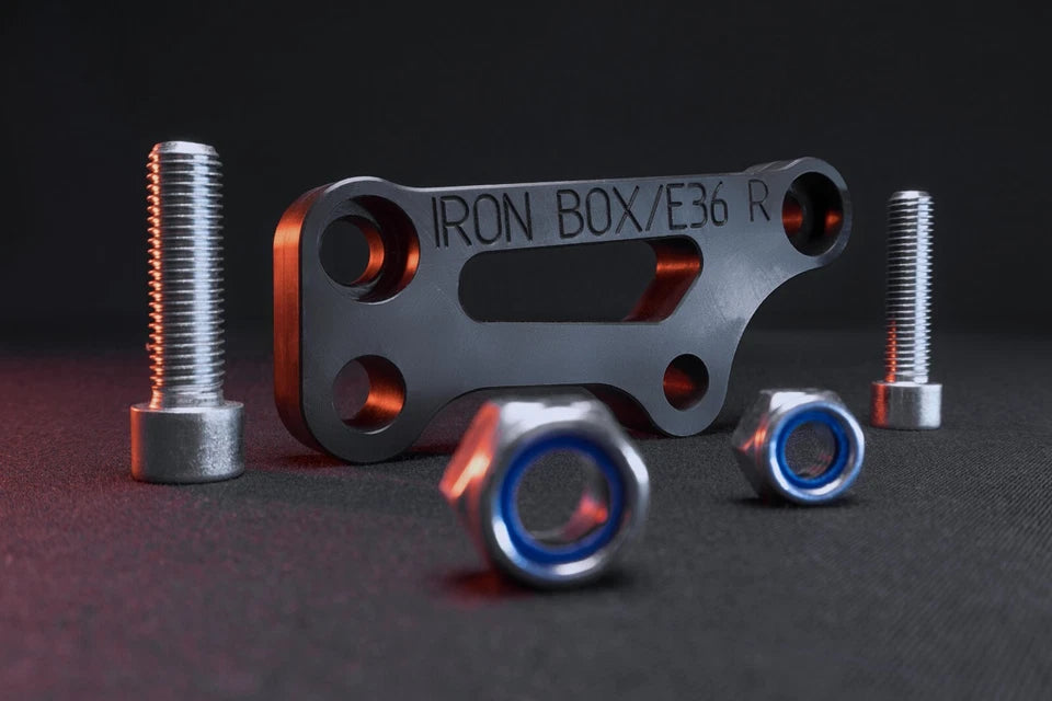 BMW E36 Steering Lock Adapters - STOCK ARMS / Street + Drift / STEEL