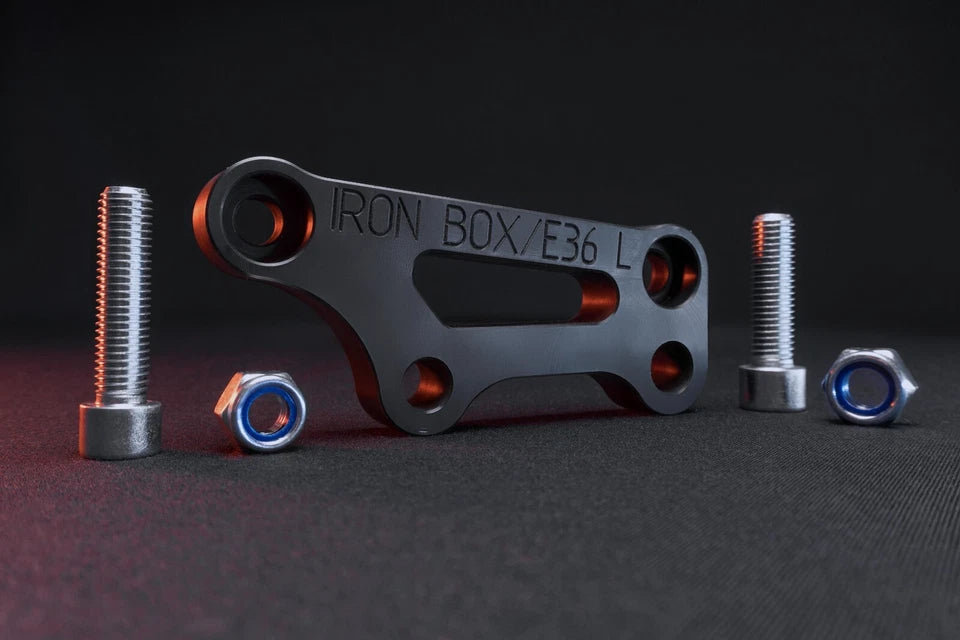 BMW E36 Steering Lock Adapters - STOCK ARMS / Street + Drift / STEEL