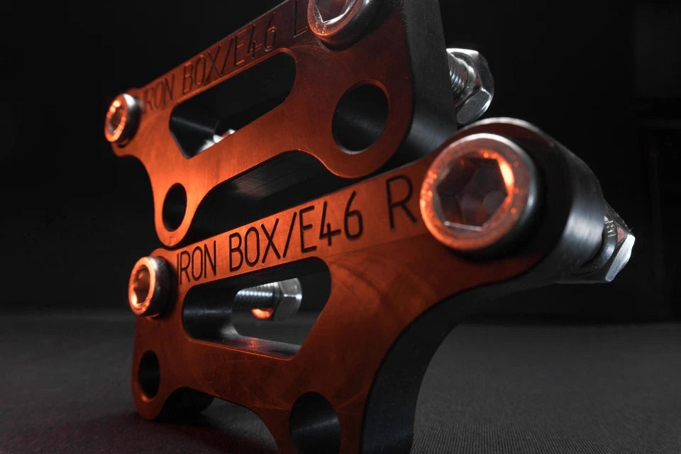 BMW E46 Steering Lock Adapters - STOCK ARMS / Street + Drift / STEEL