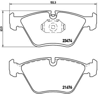 Brembo Front Brake Pads – BMW M3 / M5 / E36 / E46 / M3 CSL Disc Pad Set - P06042 | High-performance