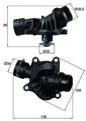 MAHLE TI 234 88 Thermostat – BMW E46 E60 E90 X5 E53 | OE 1151787052