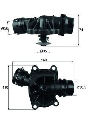 MAHLE TI 233 88 Thermostat BMW E46 E39 E38 X5 E53 88°C with Seal OEM